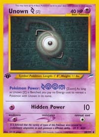 Unown [Z] 060/105 Uncommon NM