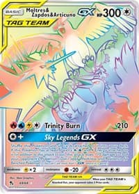 Moltres & Zapdos & Articuno GX (Secret) 69/68 Secret Rare NM