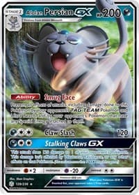 Alolan Persian GX 129/236 Ultra Rare NM