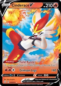 Cinderace V 018/072 Ultra Rare NM