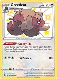 Greedent SV100/SV122 Shiny Holo Rare NM