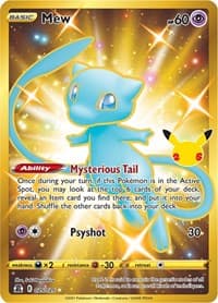 Mew (Secret) 025/025 Secret Rare NM