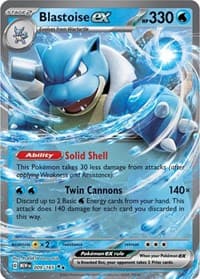 Blastoise ex - 009/165 Double Rare NM