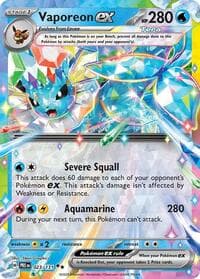 Vaporeon ex - 023/131 Double Rare NM