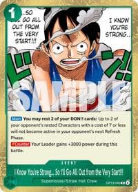 I Know You're Strong... So I'll Go All Out from the Very Start!!! OP13-040 NM