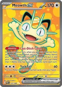 Meowth EX 107 of 88 POR ultra rare