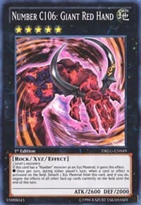 Number C106: Giant Red Hand DRLG-EN049 Super Rare
