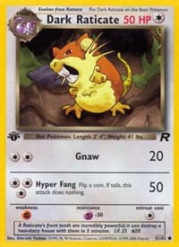Dark Raticate 51/82 Common