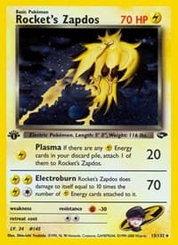 Rocket's Zapdos 015/132 Holo Rare