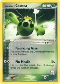 Team Aqua's Cacnea - 24/95 Uncommon NM